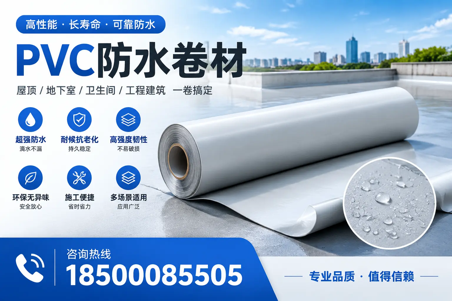 PVC防水卷材的防水效果评测，适合海西的科学依据